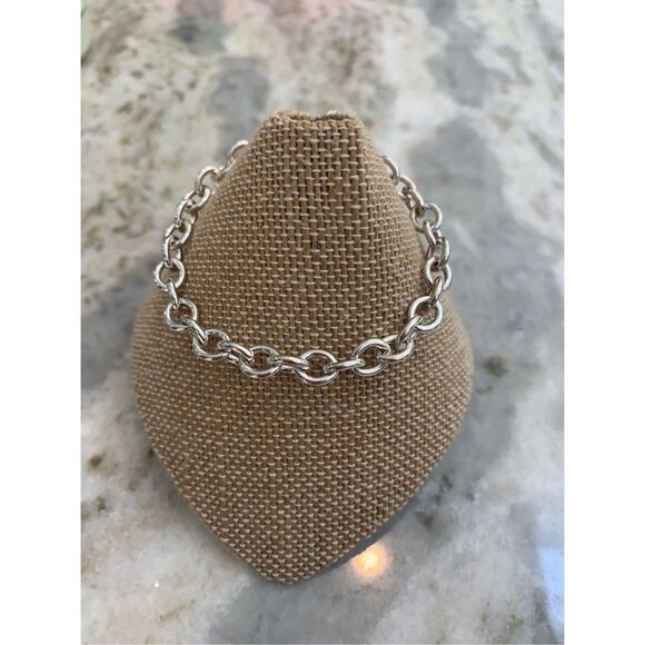independent Jewelry - .925 Cable Link Sterling Silver Bracelet #charm bracelet